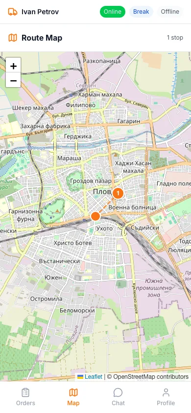 Map and delivering