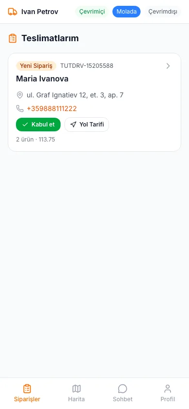 Çevrimiçi, Mola, Çevrimdışı