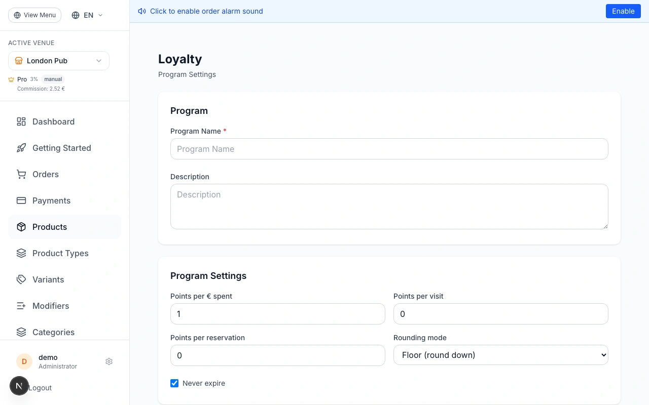 Overview: Three Loyalty Modules