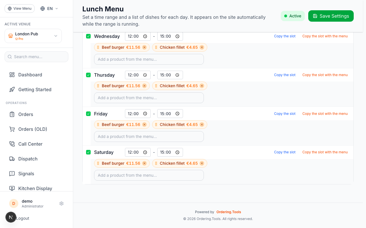 Copy the Slot to Every Other Day