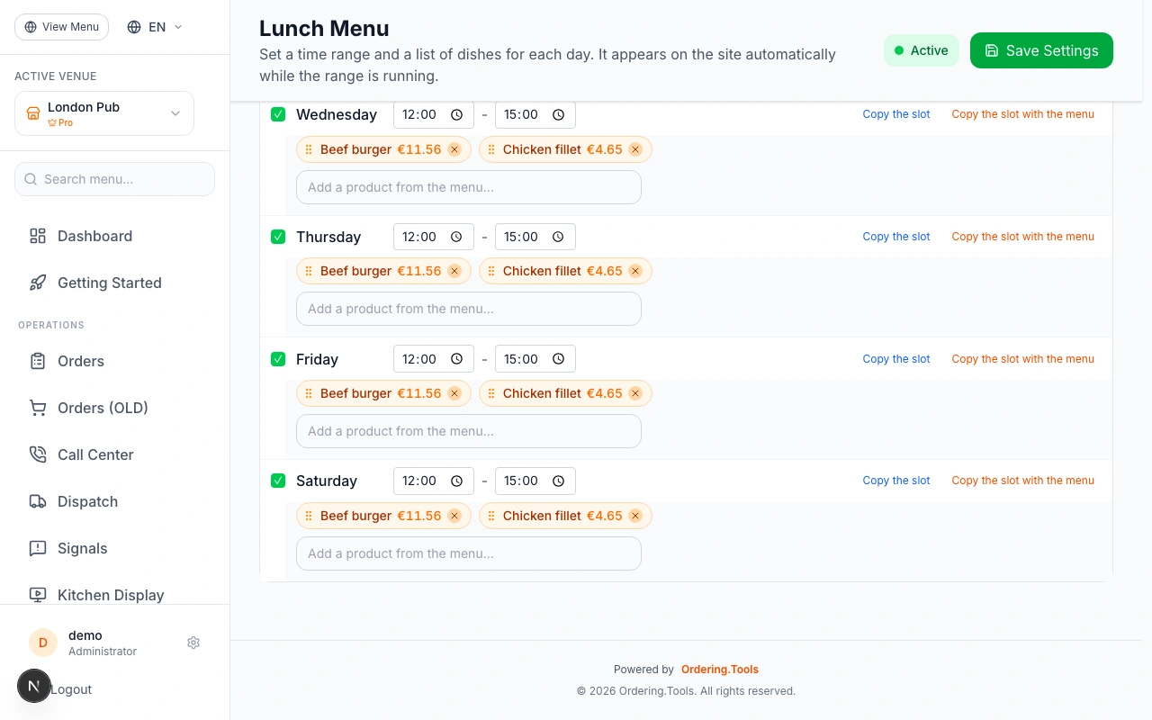 Copy the Slot to Every Other Day