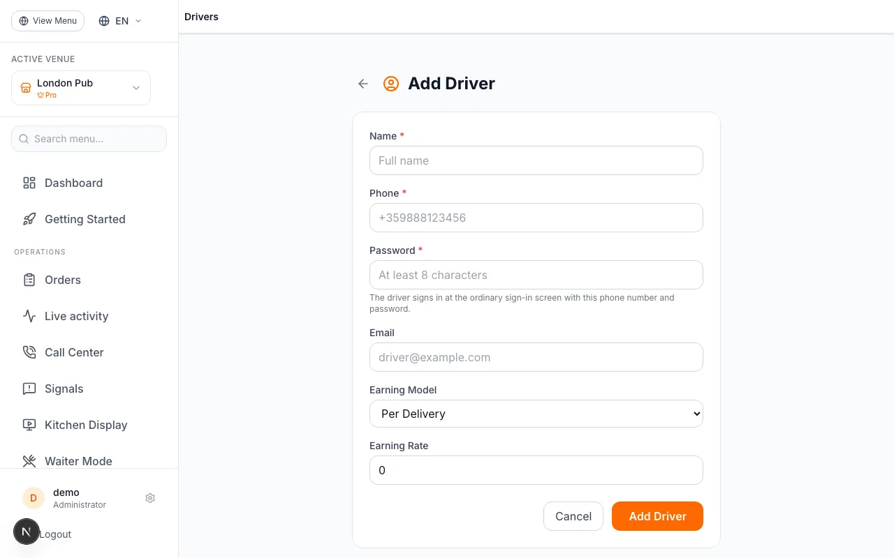 Add Your First Driver