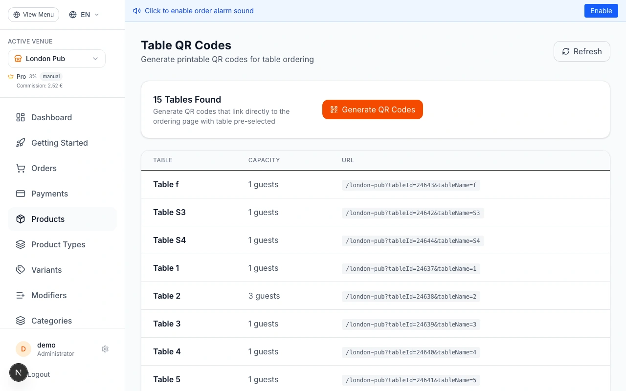 Generate QR Codes
