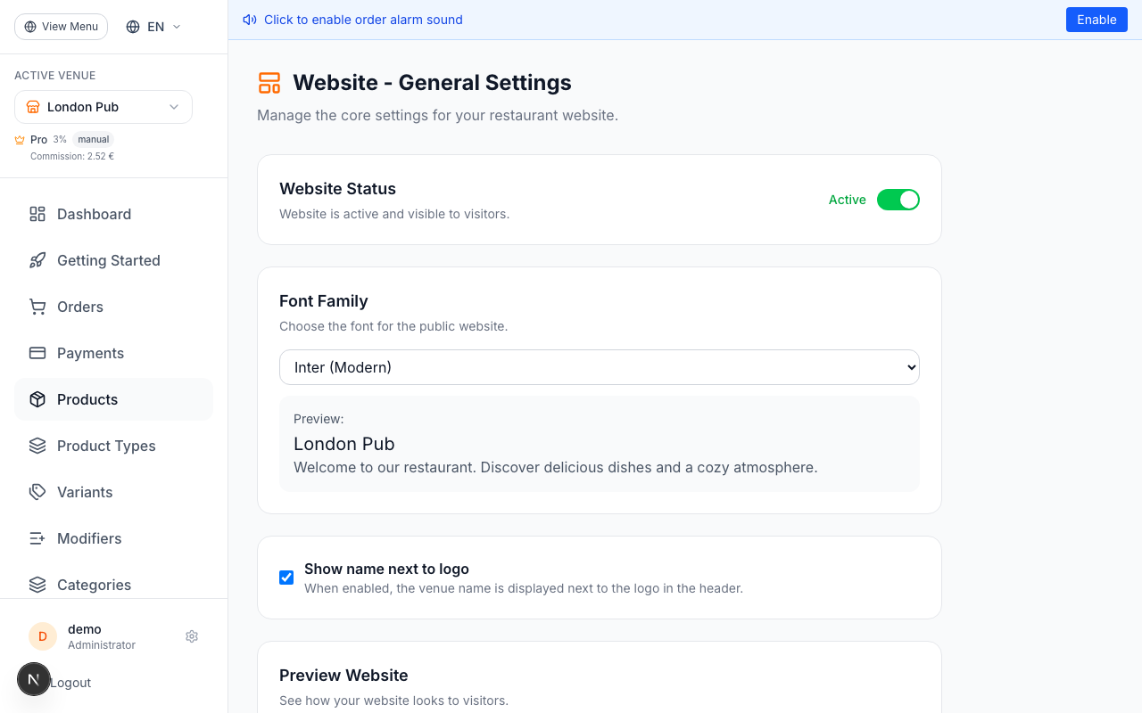 Build Your Venue Website