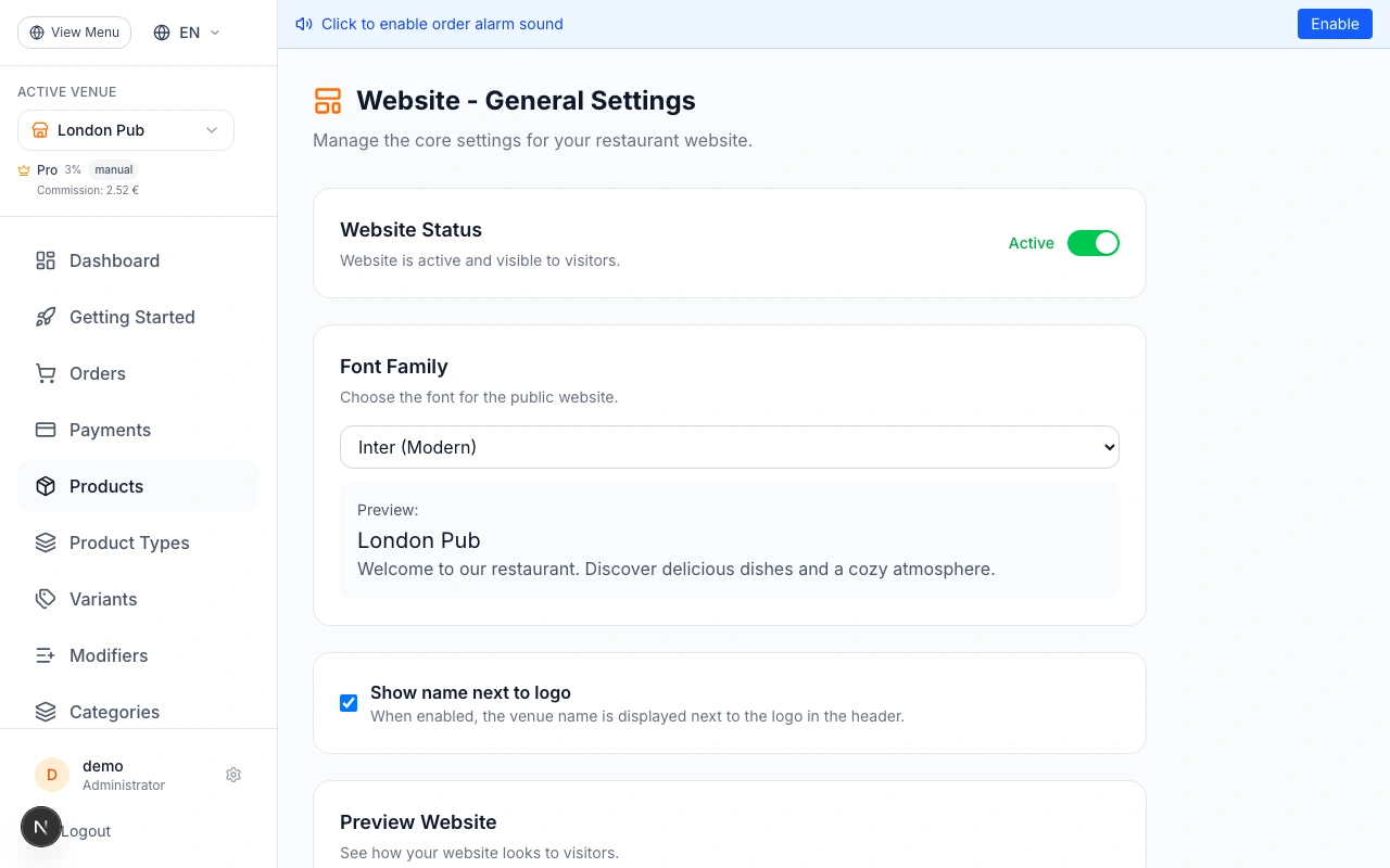 Build Your Venue Website
